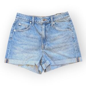 NWT Divided Shorts Women's High Waist Denim Mom Shorts Rolled Hem